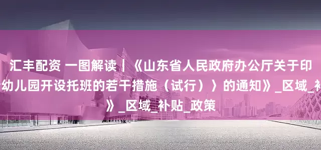 汇丰配资 一图解读｜《山东省人民政府办公厅关于印发〈支持幼儿园开设托班的若干措施（试行）〉的通知》_区域_补贴_政策