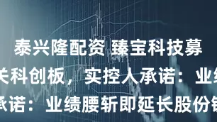 泰兴隆配资 臻宝科技募资14亿闯关科创板，实控人承诺：业绩腰斩即延长股份锁定期